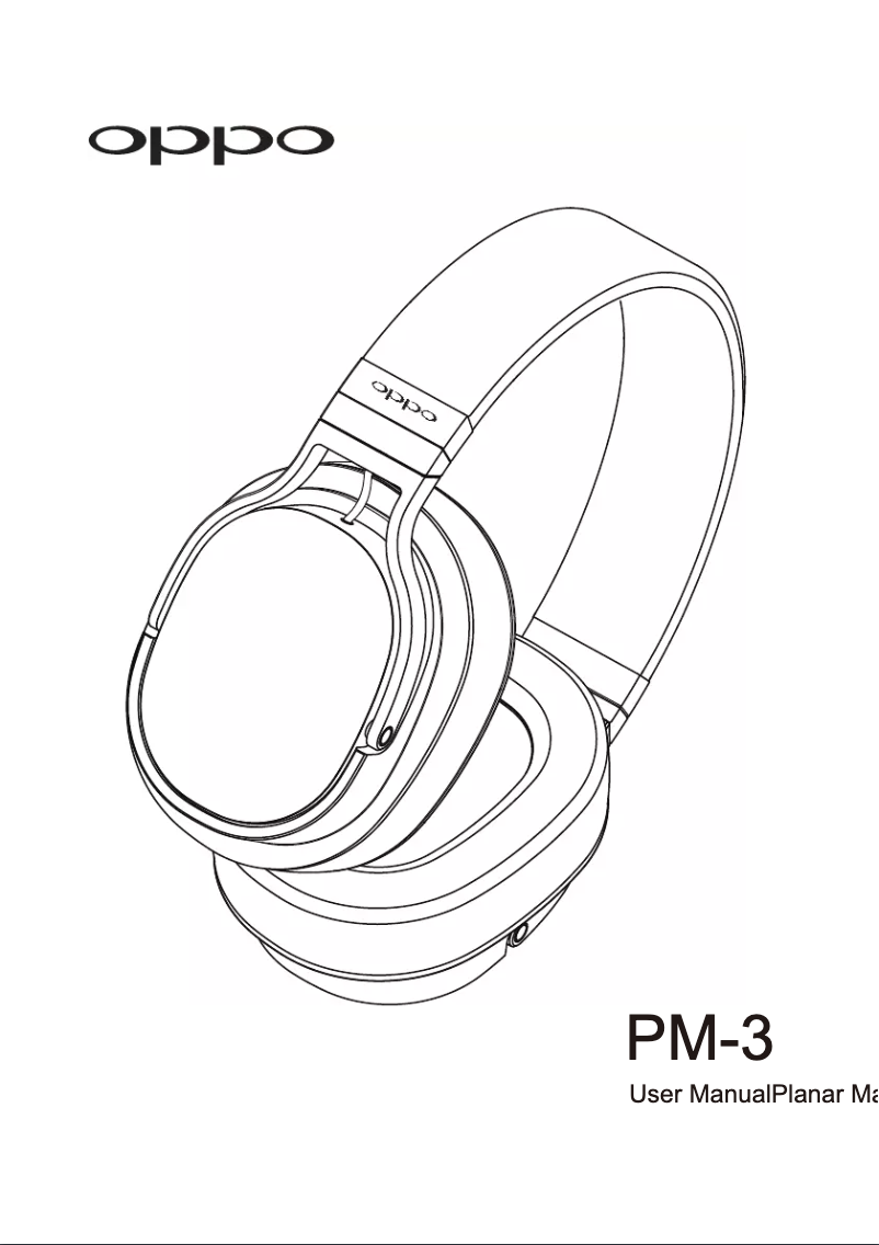 Page 1 de la notice Manuel utilisateur Oppo PM-3