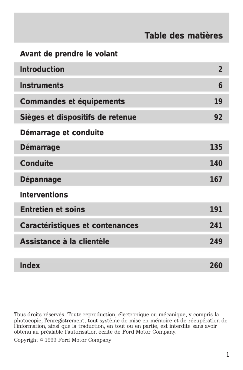 Page n°1 - Manuel utilisateur Lincoln Navigator (2000)