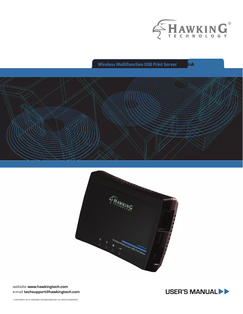 Page n°1 - Manuel utilisateur Hawking Technologies HMPS1A
