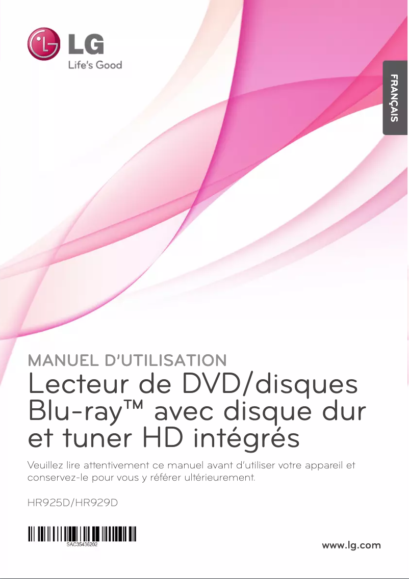 Page n°1 - Manuel utilisateur LG HR925D