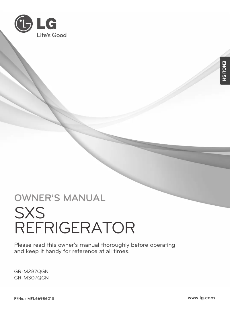 Page 1 de la notice Manuel utilisateur LG GR-M307QGN