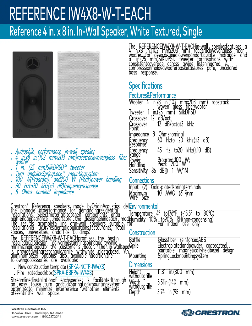 Image de la première page du manuel de l'appareil IW4X8-W