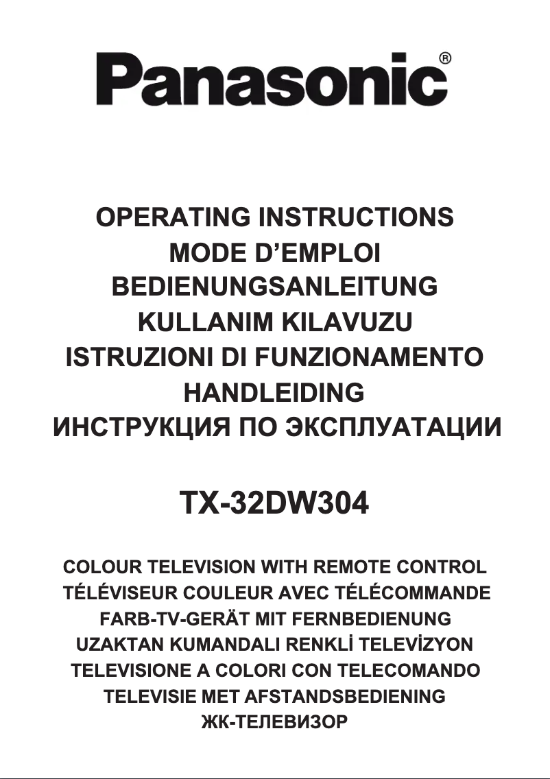 Página 1 del manual Manual de usuario Panasonic Viera TX-32DW304