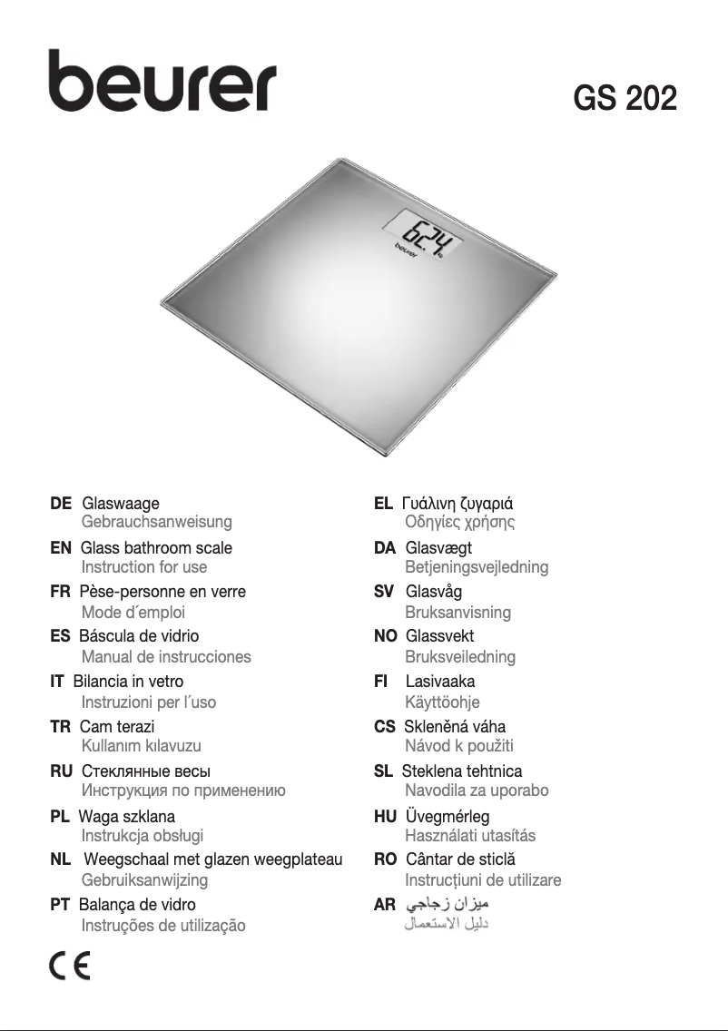 Page 1 de la notice Manuel utilisateur Beurer GS 202