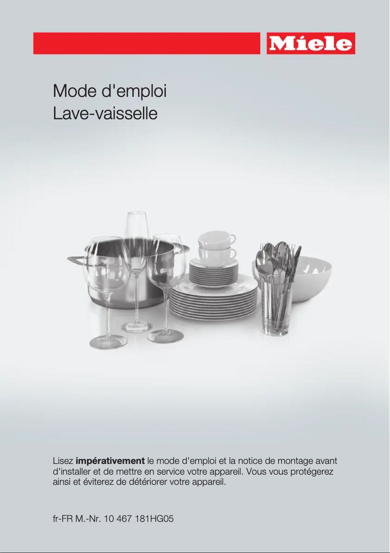 Page n°1 - Manuel utilisateur Miele G 6630 SCI