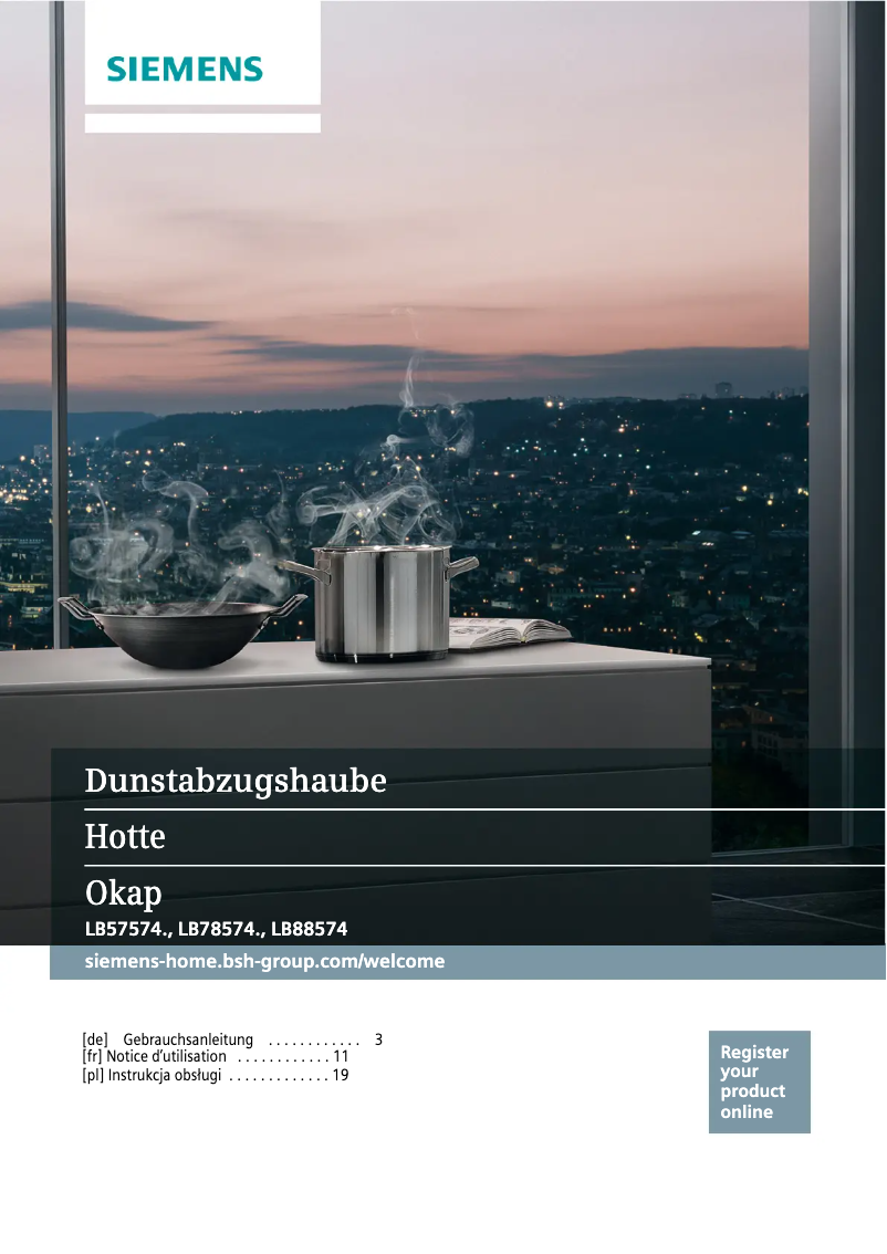 Page n°1 - Manuel utilisateur Siemens LB78574GB
