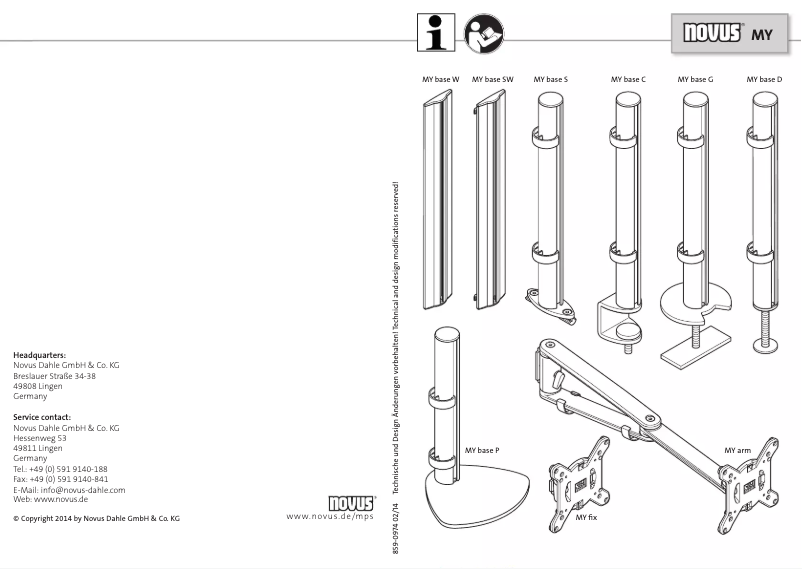 Page 1 de la notice Manuel utilisateur Novus MY One Plus C