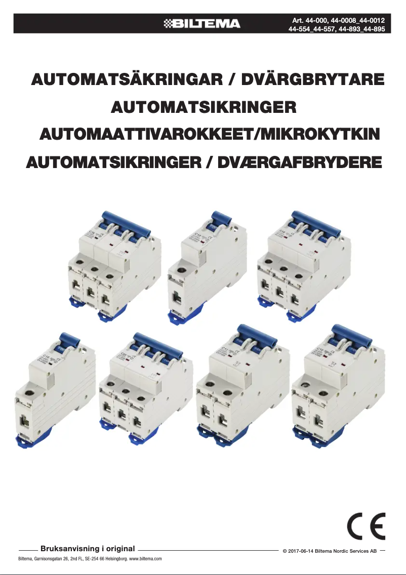 Page n°1 - Manuel utilisateur Biltema 44-000