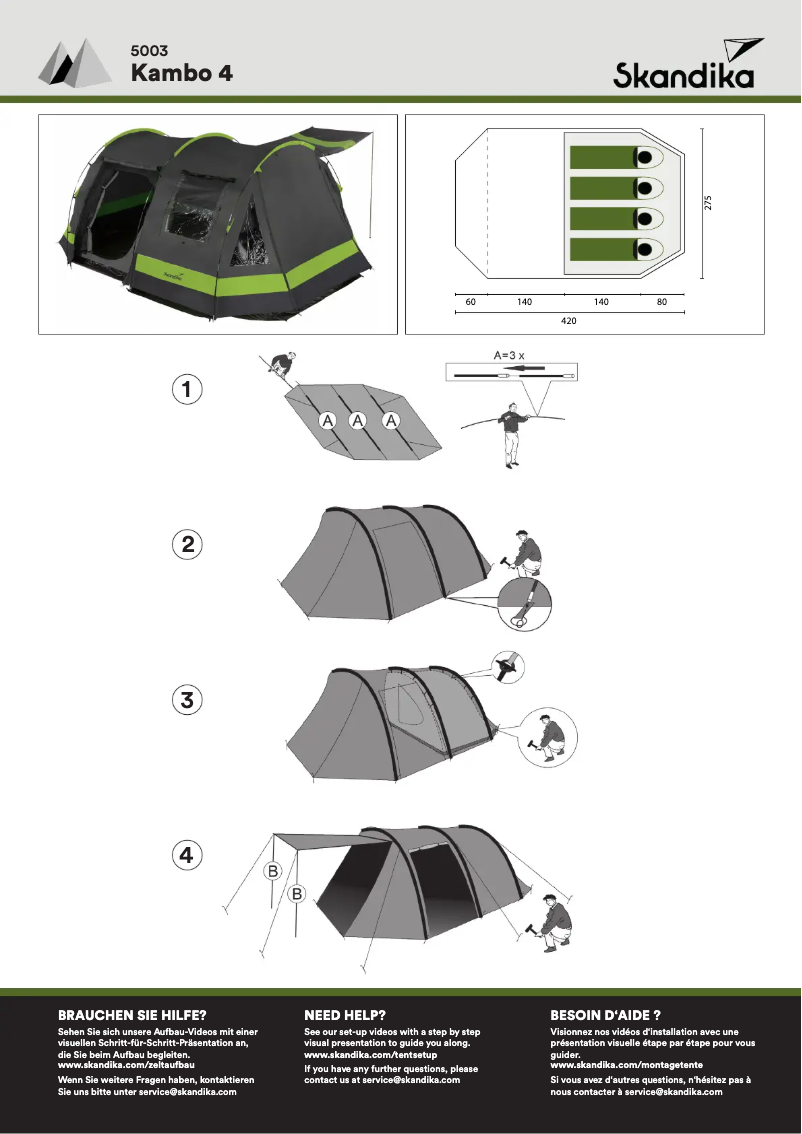 Page 1 de la notice Manuel utilisateur Skandika Kambo 4