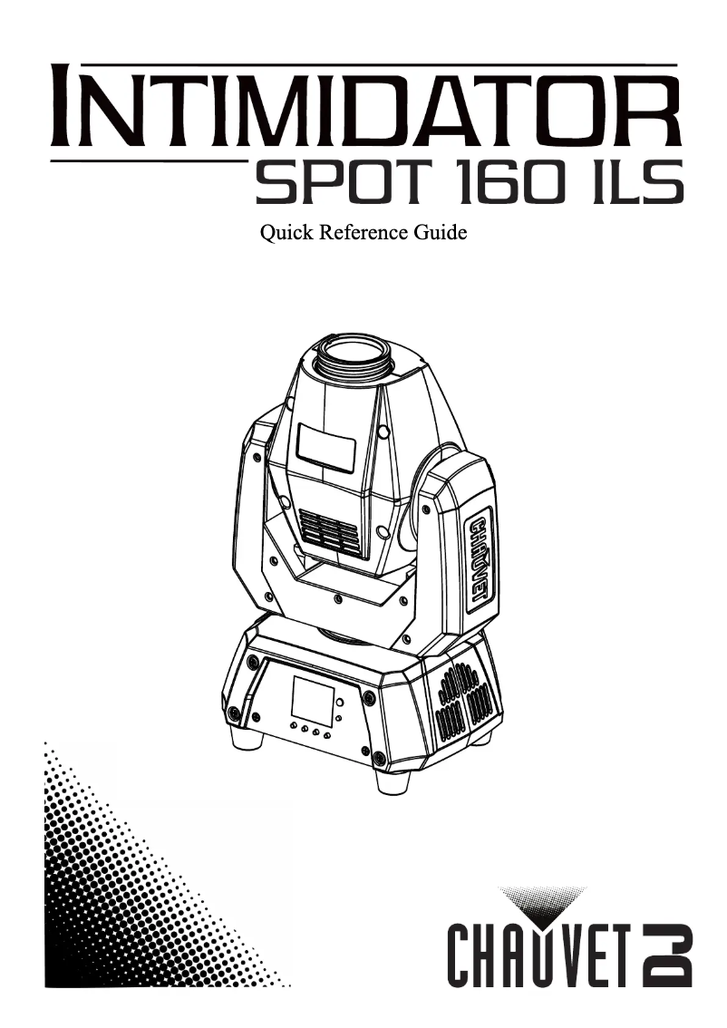 Page n°1 - Manuel utilisateur Chauvet Intimidator Spot 160 ILS