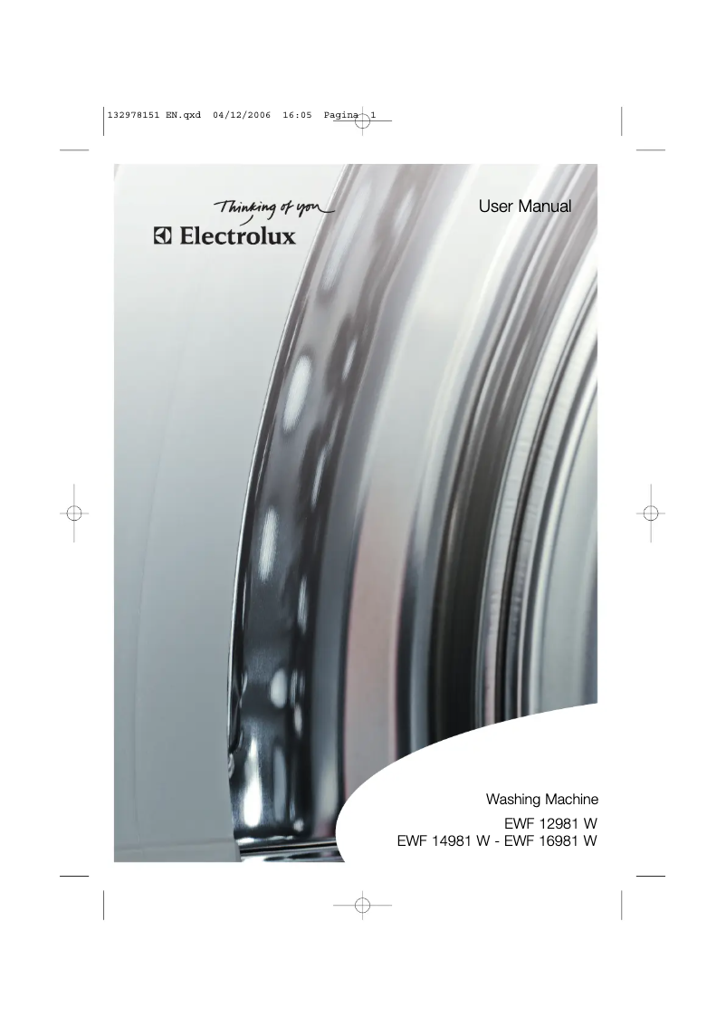 Page n°1 - Manuel utilisateur Electrolux EWF 16981 W