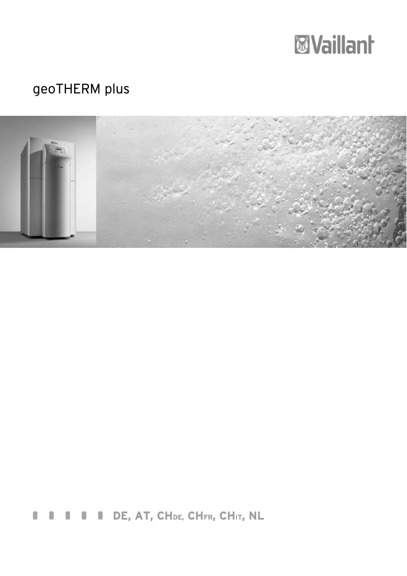 Page n°1 - Manuel utilisateur Vaillant GeoTHERM plus