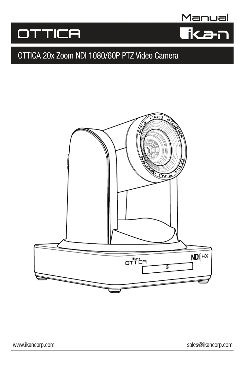 Page 1 de la notice Manuel utilisateur Ikan OTTICA