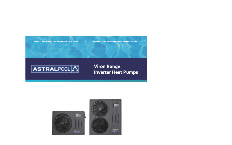 Page 1 de la notice Manuel utilisateur AstralPool Viron Inverter iHP120