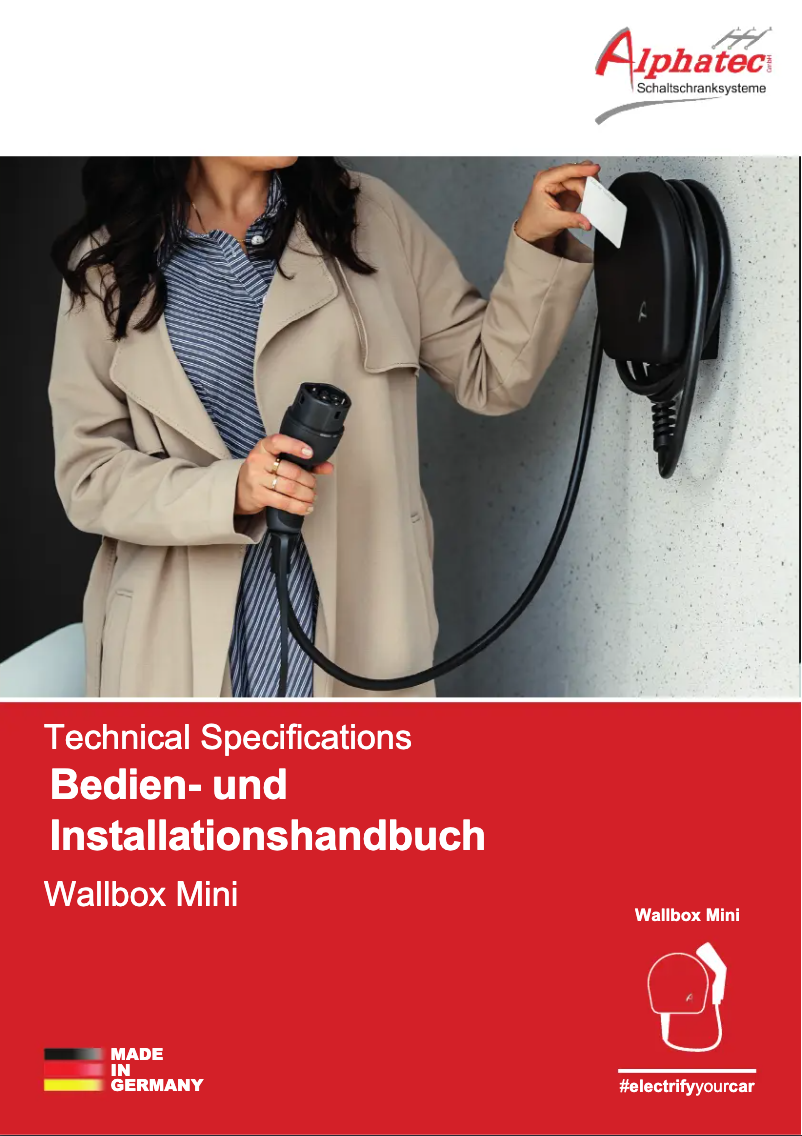 Page 1 de la notice Manuel utilisateur Alphatec Wallbox Mini