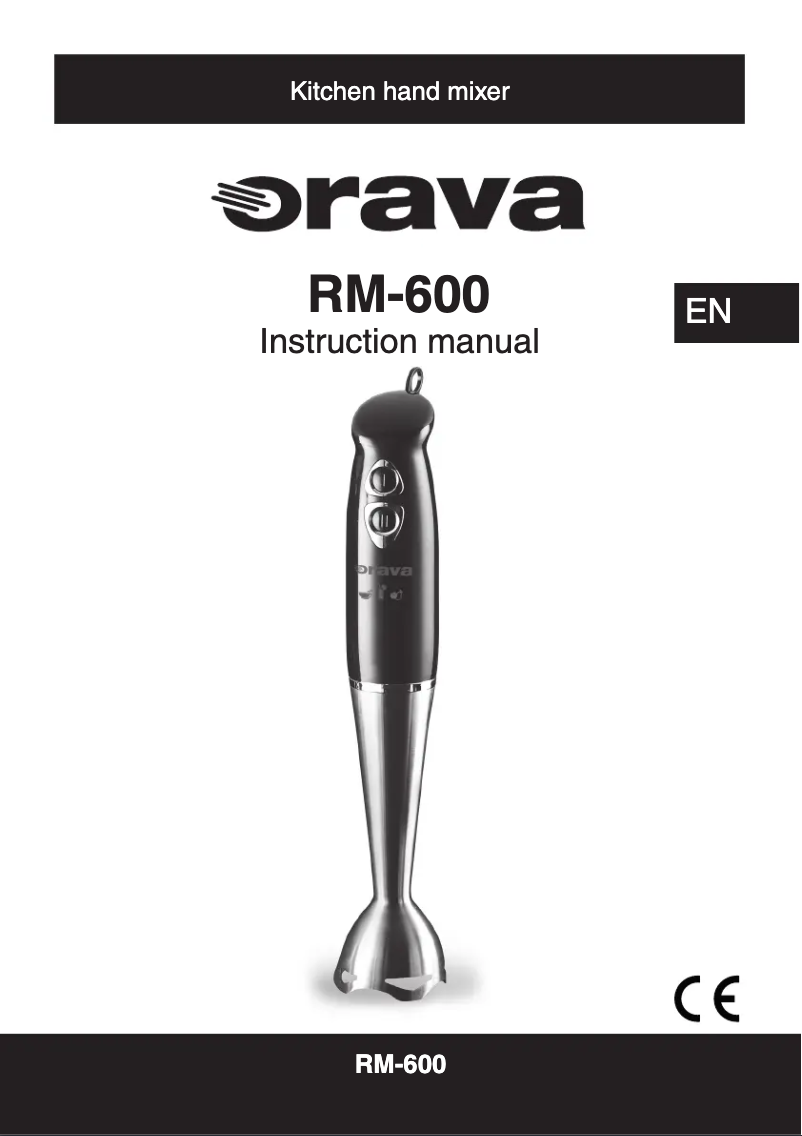 Page n°1 - Manuel utilisateur Orava RM-600