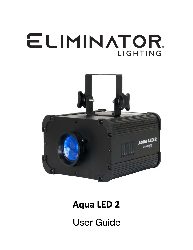 Page n°1 - Manuel utilisateur Eliminator Lighting Aqua LED 2