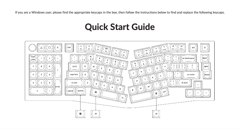 Page 1 de la notice Guide de démarrage rapide Keychron Q14 Pro