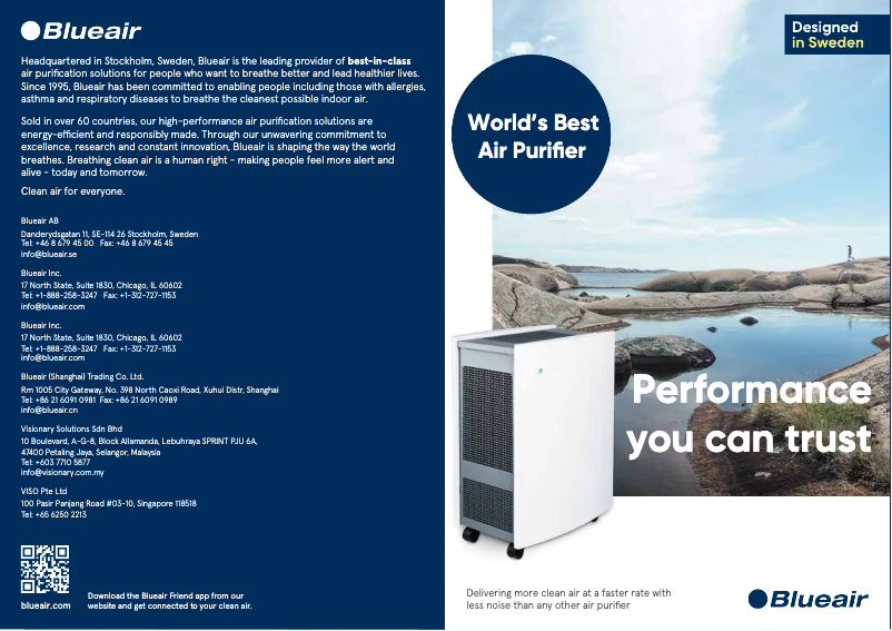 Page n°1 - Manuel utilisateur Blueair Classic 680i