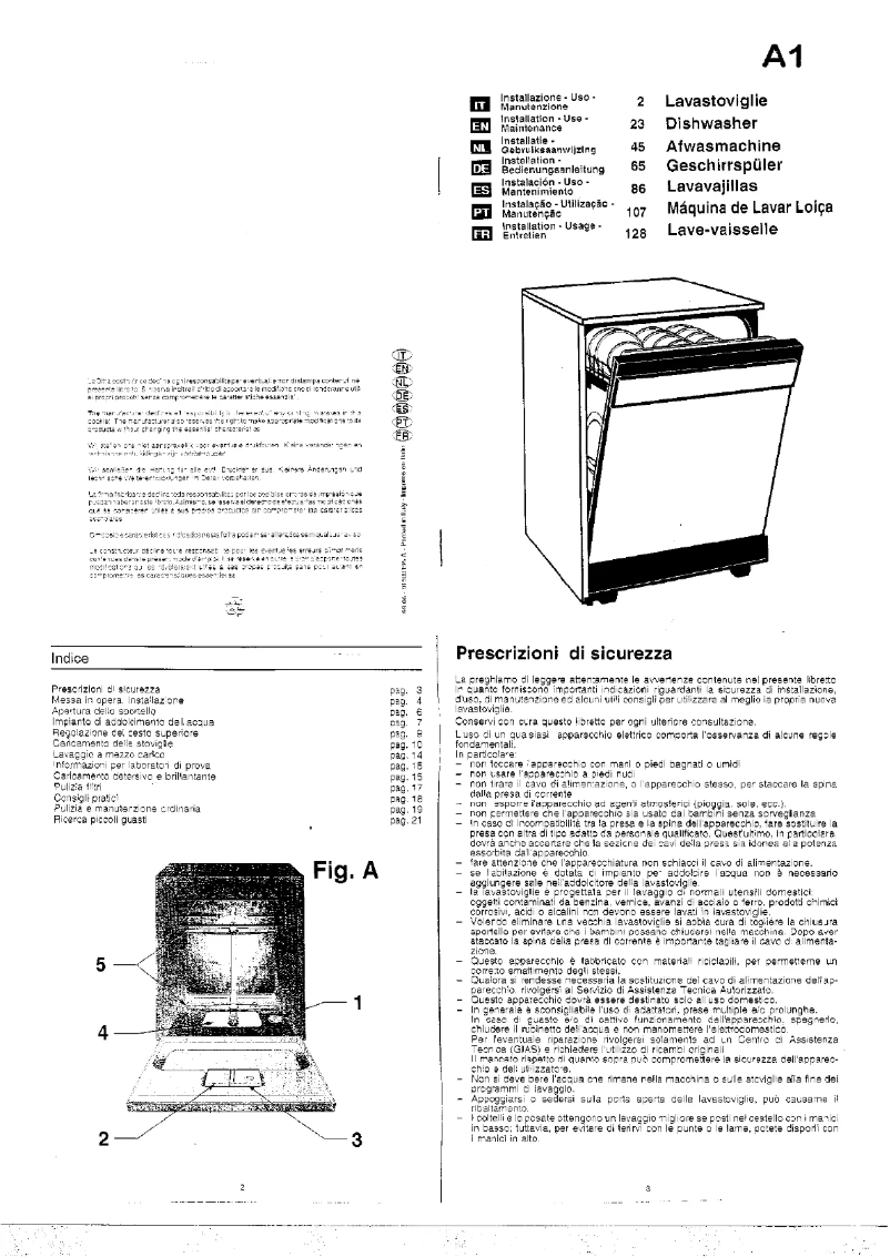 Page n°1 - Manuel utilisateur Candy LS A 9004