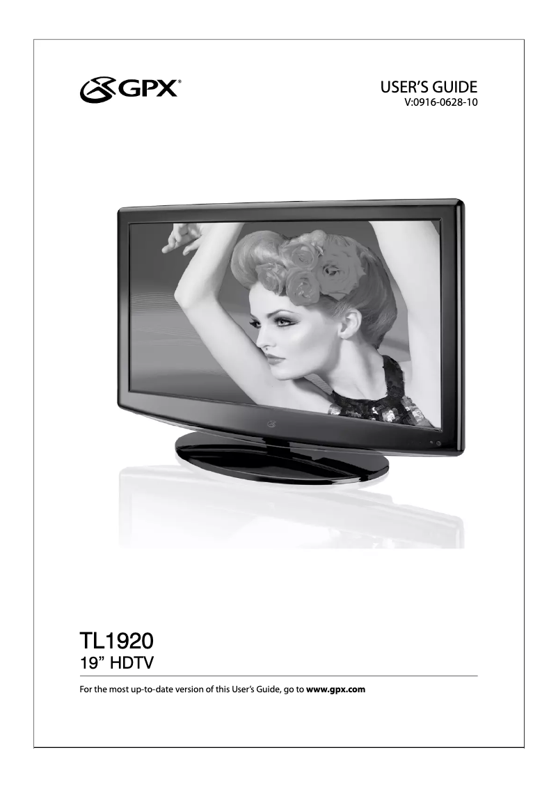 Page n°1 - Manuel utilisateur GPX TL1920