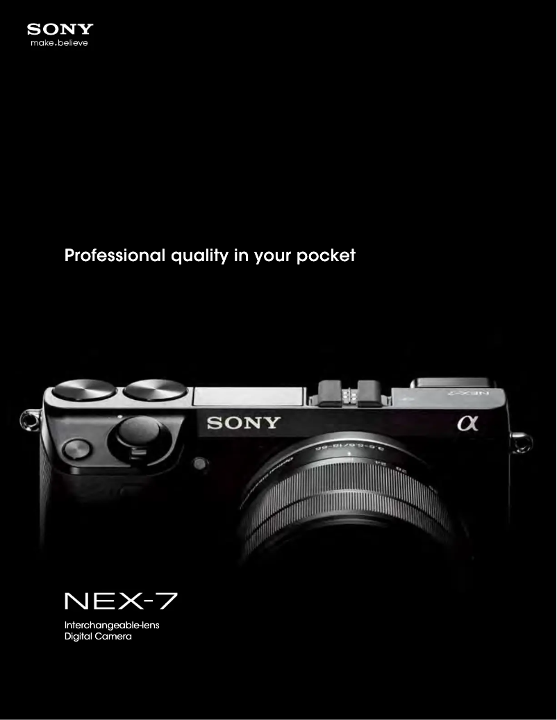 Page 1 de la notice Fiche technique Sony Alpha NEX-7
