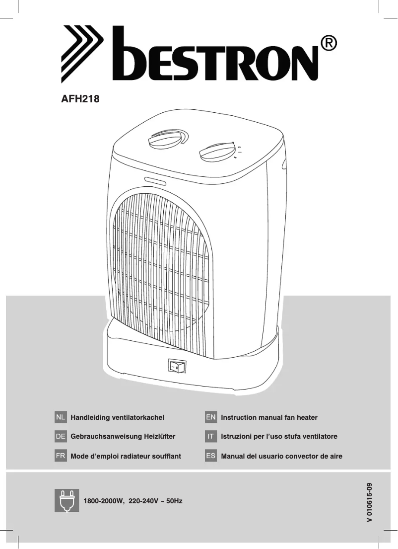 Página 1 del manual Manual de usuario Bestron AFH218