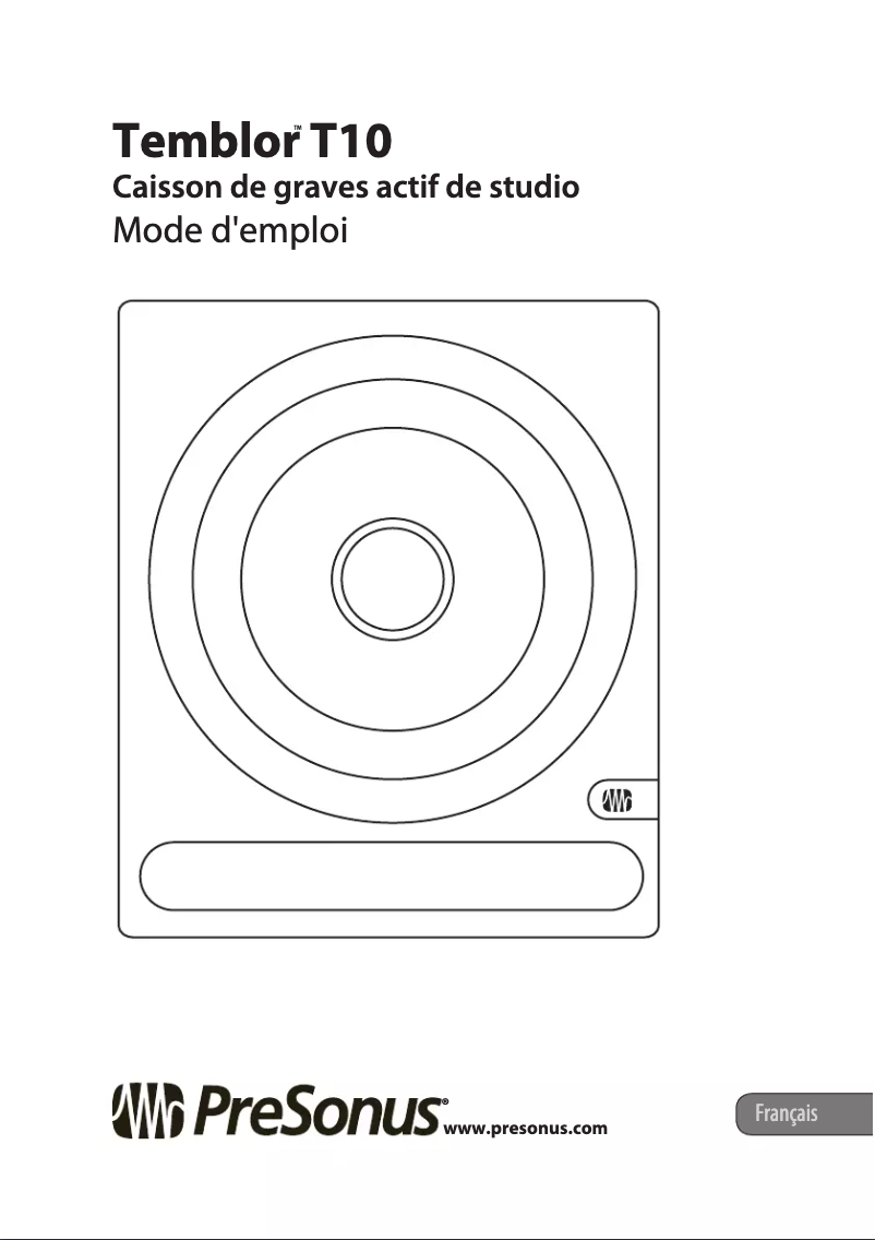 Image de la première page du manuel de l'appareil Temblor T10