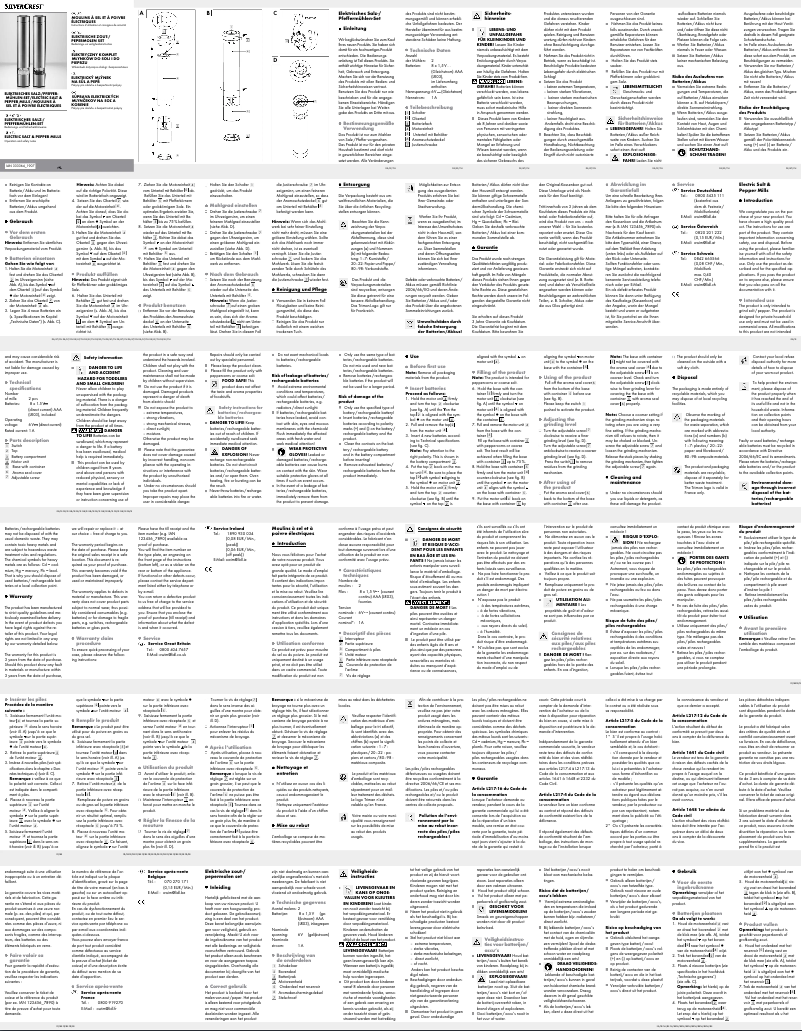 Page 1 de la notice Manuel utilisateur SilverCrest IAN 333364