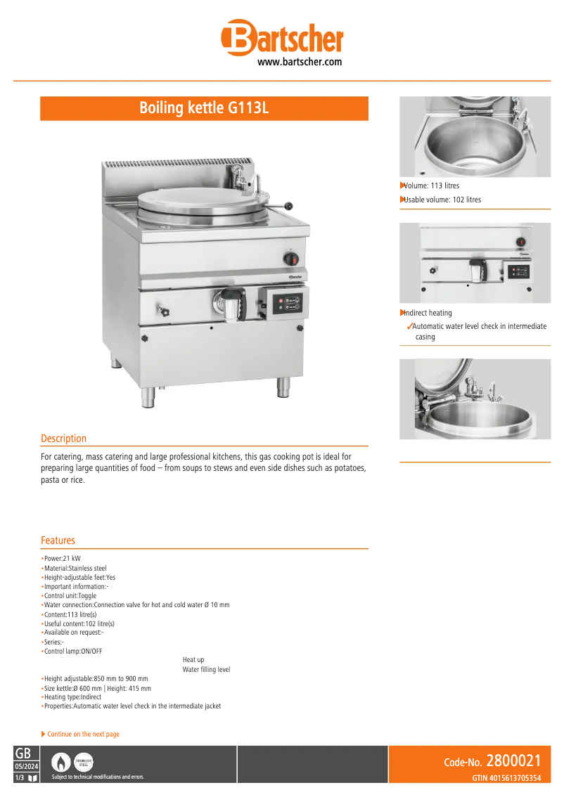 Image de la première page du manuel de l'appareil G113L