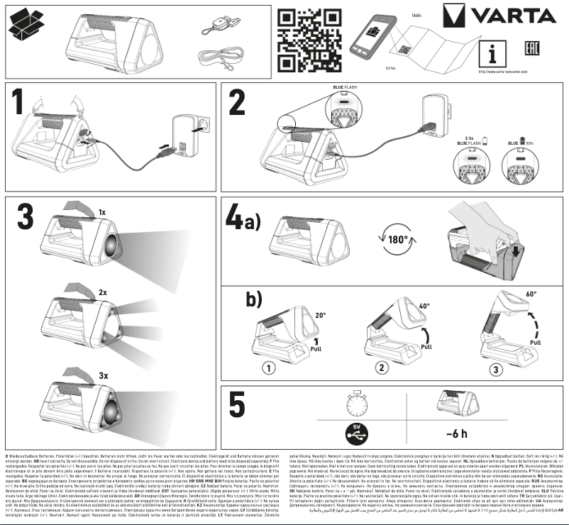 Page 1 de la notice Manuel utilisateur Varta Work Flex BL30R 18684