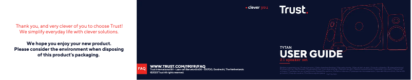 Página 1 del manual Manual de usuario Trust Tytan 2.1 Subwoofer Speaker set
