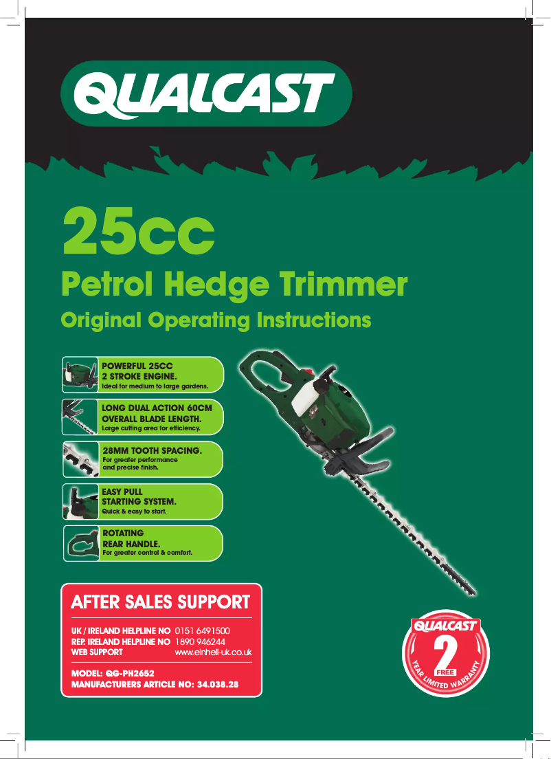 Image de la première page du manuel de l'appareil QG-PH 2652