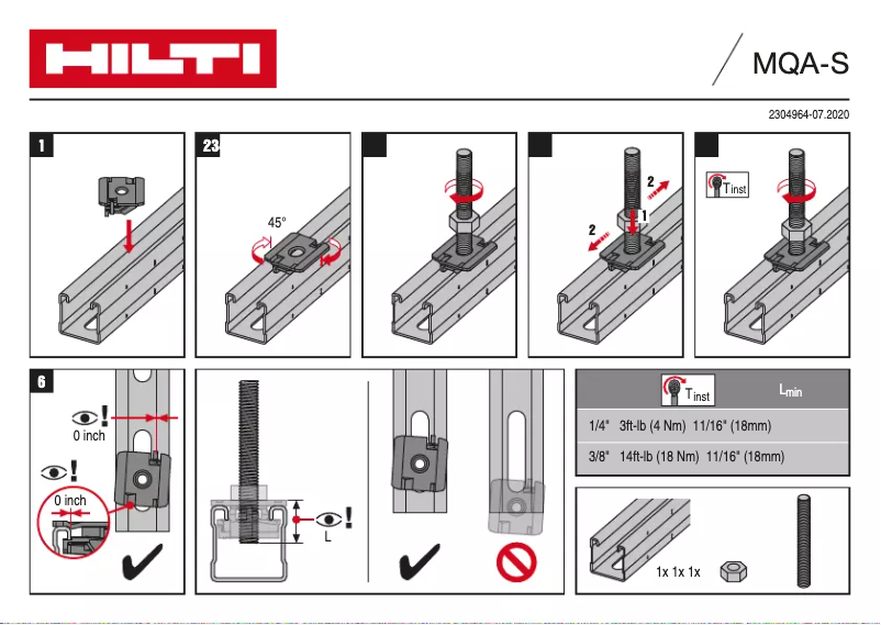 Página 1 del manual Manual de usuario Hilti MQA-S