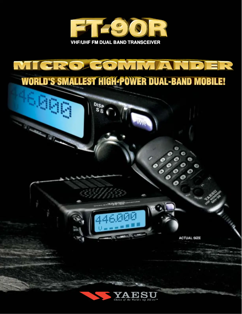 Page 1 de la notice Brochure Yaesu FT-90R