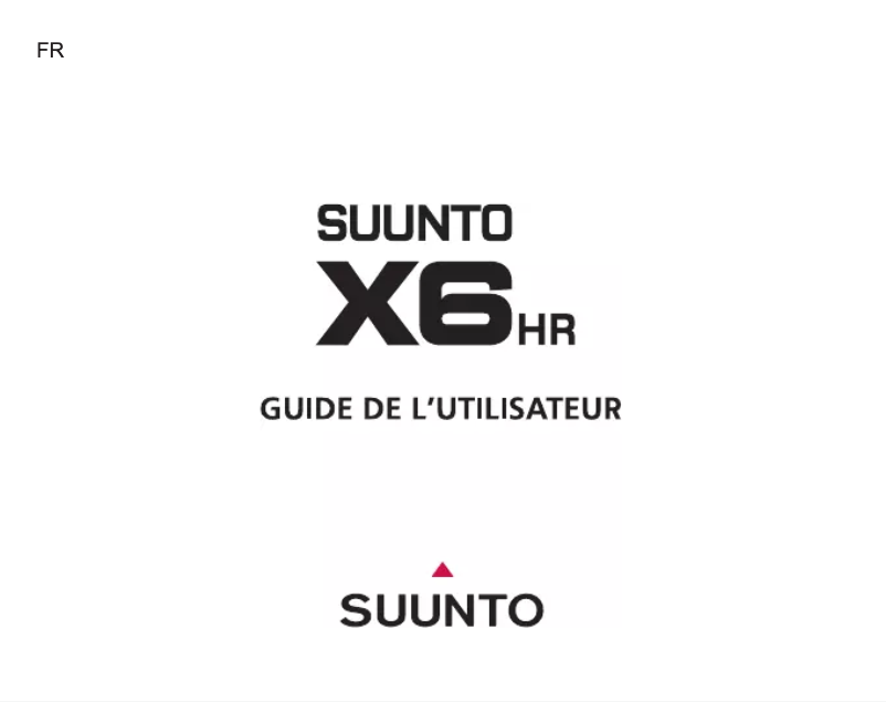 Page n°1 - Manuel utilisateur Suunto X6 HR