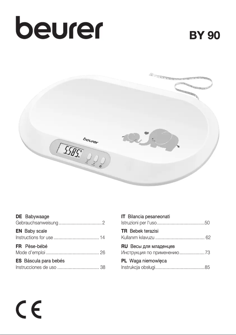 Image de la première page du manuel de l'appareil BY 90