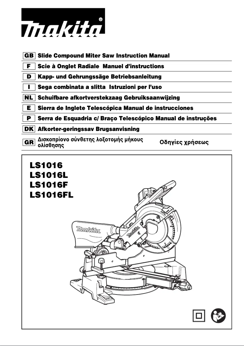 Page 1 de la notice Manuel utilisateur Makita LS1016LB