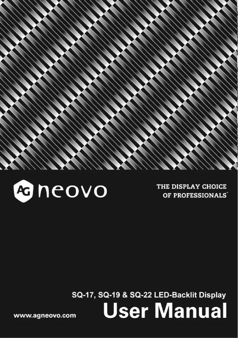 Page 1 de la notice Manuel utilisateur AG Neovo SQ-22