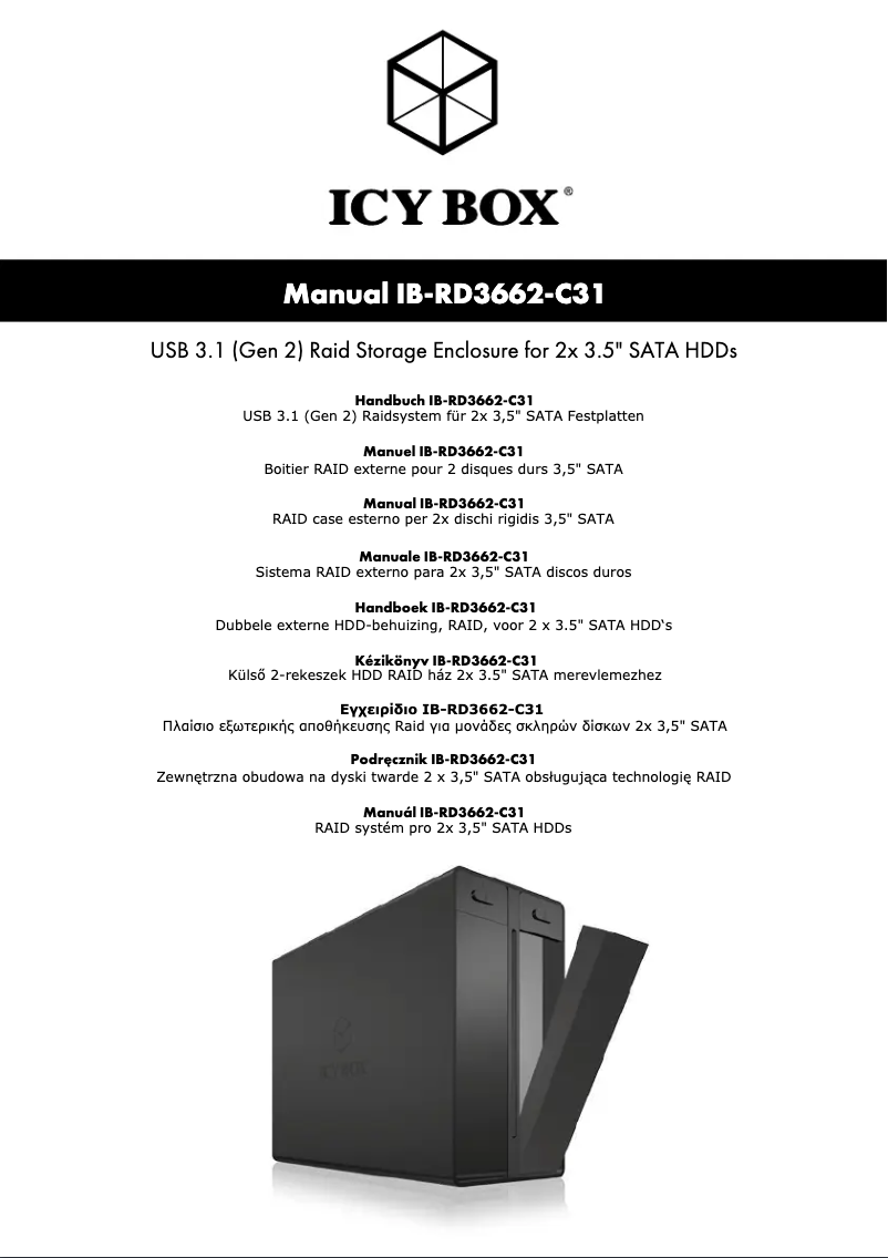 Page n°1 - Mode d'emploi Icy Box IB-RD3662-C31