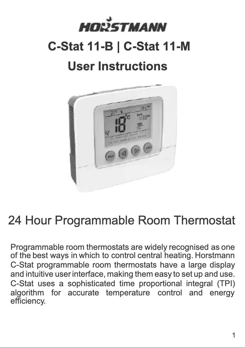Página 1 del manual Manual de usuario Horstmann C-Stat 11-M