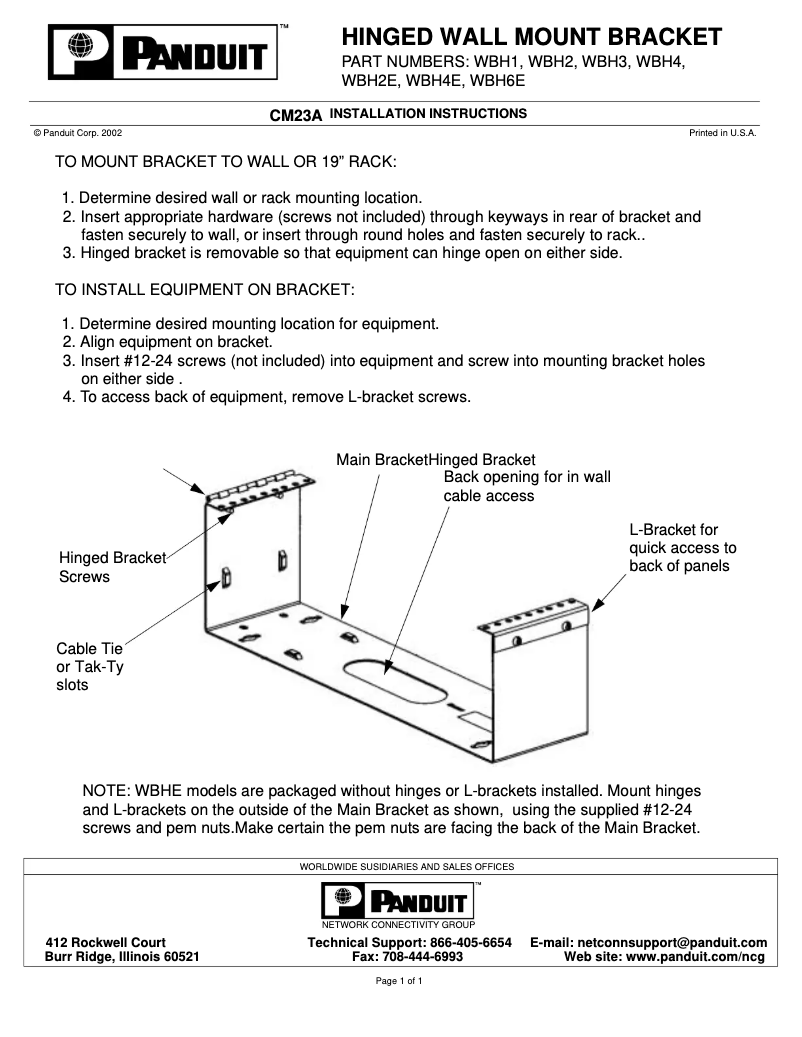 Image de la première page du manuel de l'appareil WBH4E