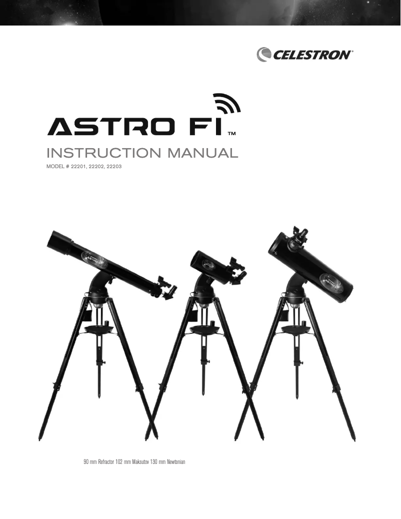 Page n°1 - Manuel utilisateur Celestron Astro Fi