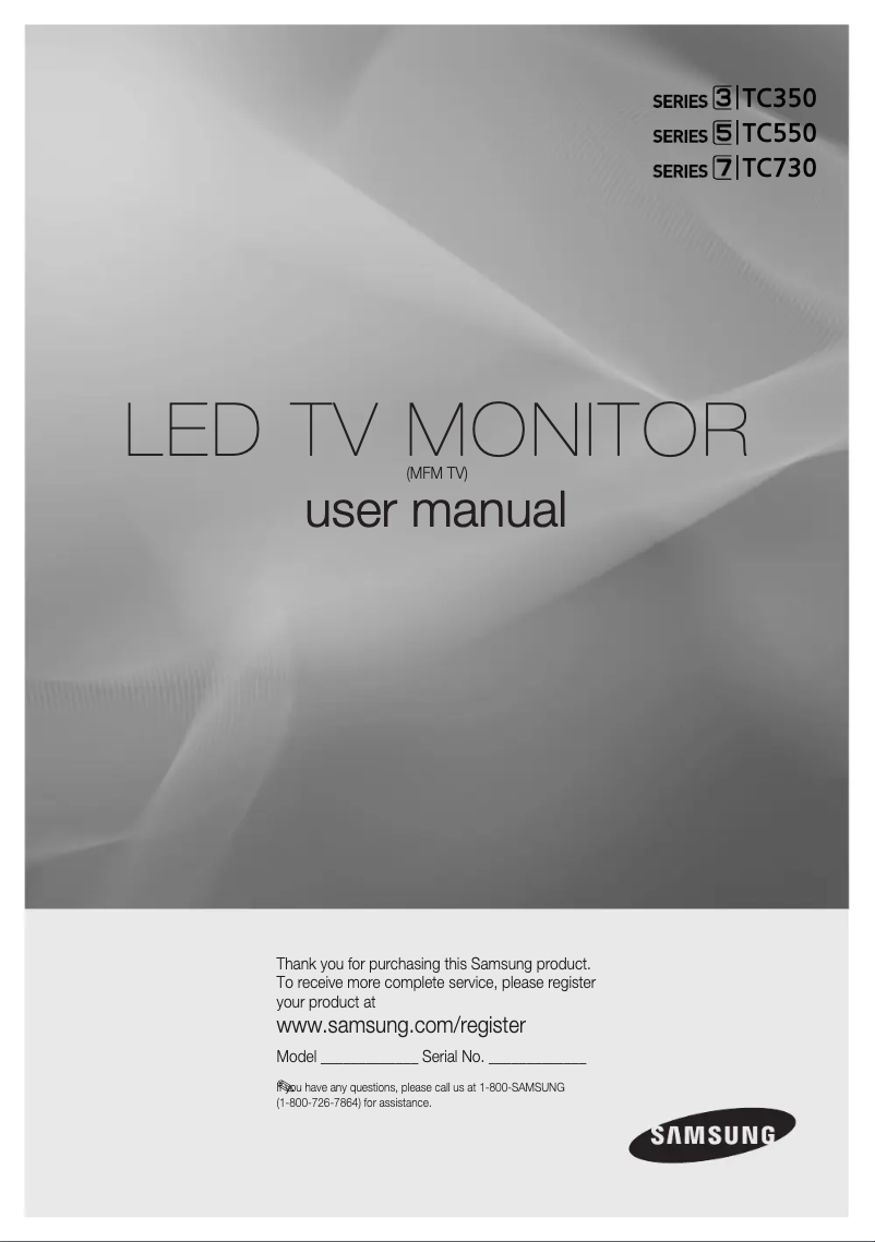 Page n°1 - Manuel utilisateur Samsung T24C550ND