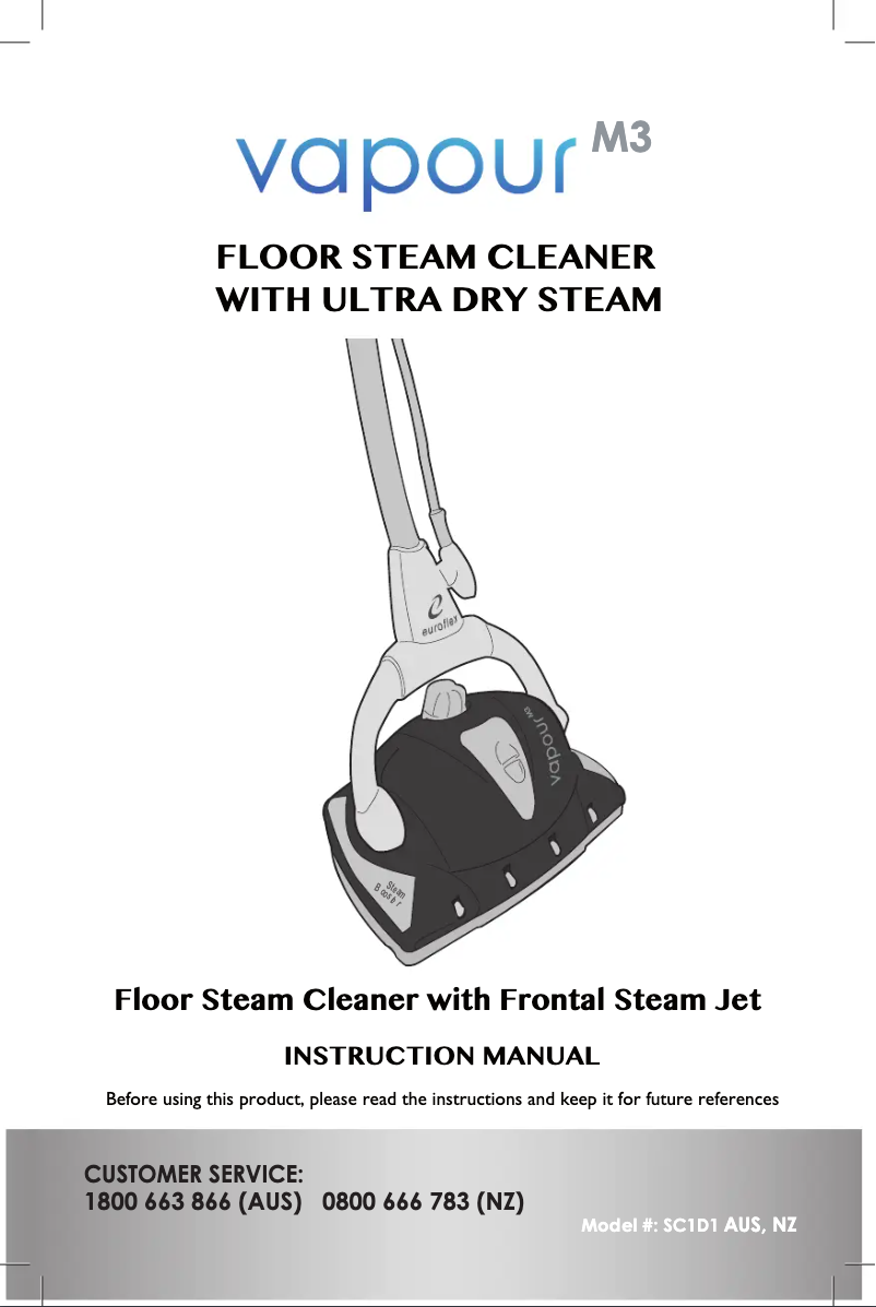 Page 1 de la notice Manuel utilisateur Euroflex Vapour M3