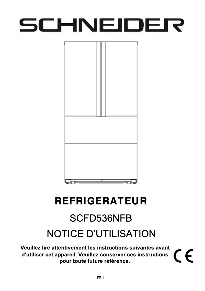 Página 1 del manual Manual de usuario Schneider SCFD536NFB