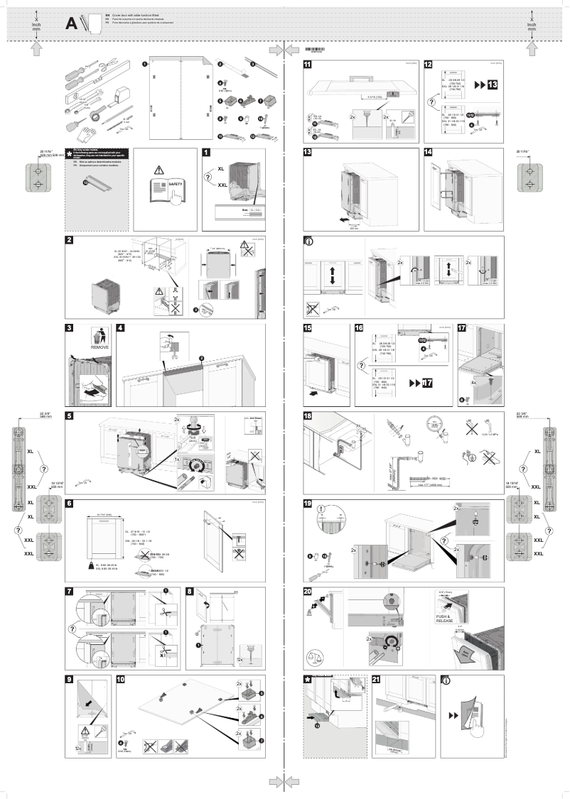 Page 1 de la notice Guide d'installation Asko DSD565.U