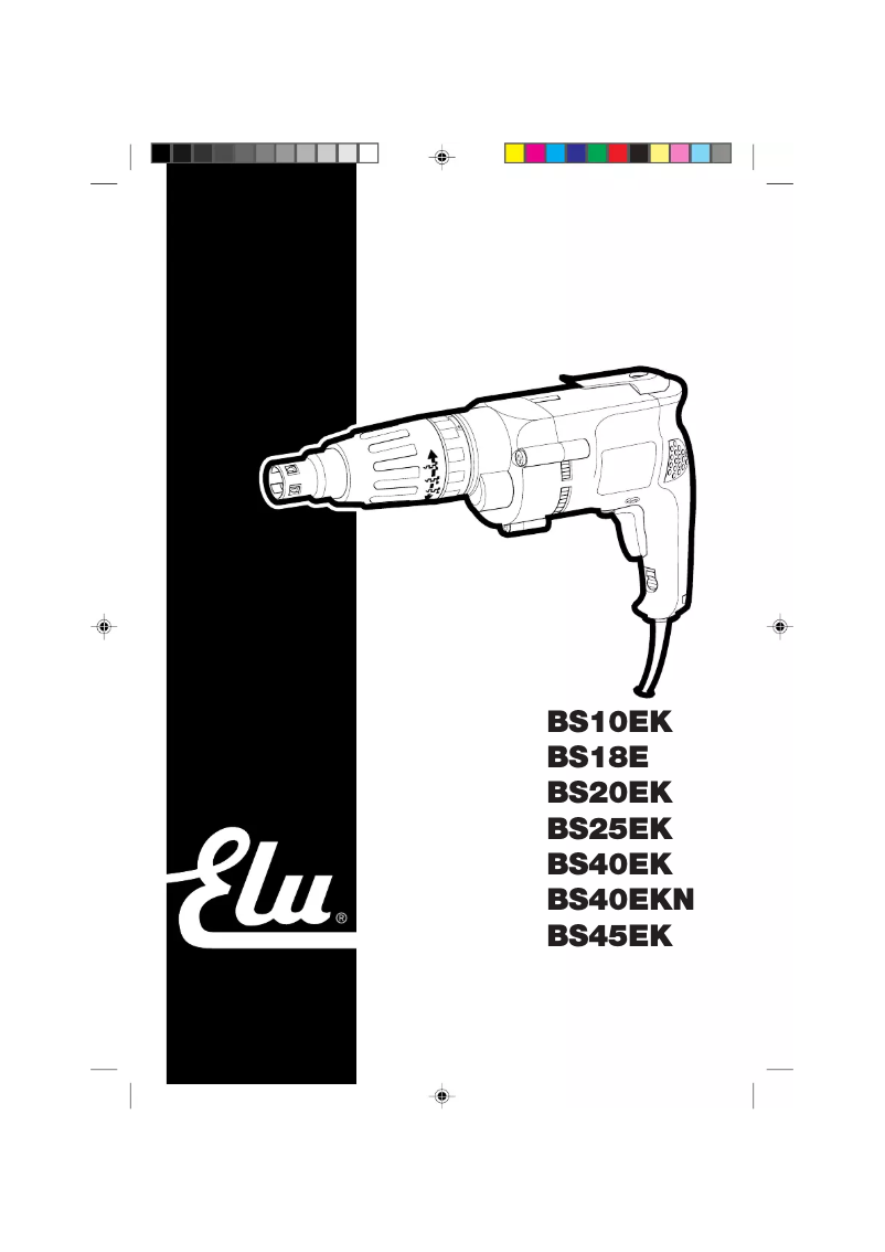 Page n°1 - Manuel utilisateur Elu BS10EK