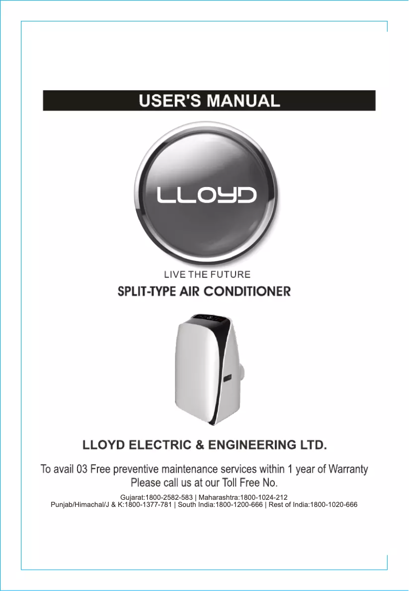 Page n°1 - Manuel utilisateur Lloyd LP12TN