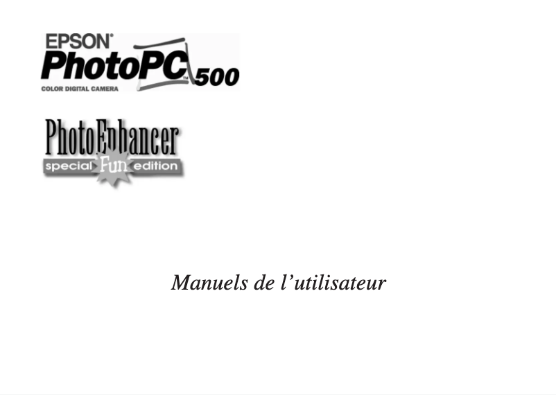 Página 1 del manual Manual de usuario Epson PhotoPC 500